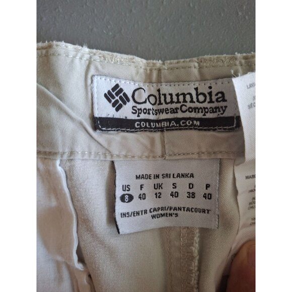 Columbia Womens Capri Pants Beige Size 12 Casual Lightweight Comfort Gorpcore - Picture 3 of 9